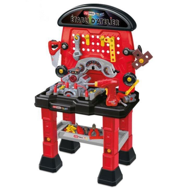 COFFRET POUR ENFANT - Établi d'atelier pour enfants, 78 pièces
