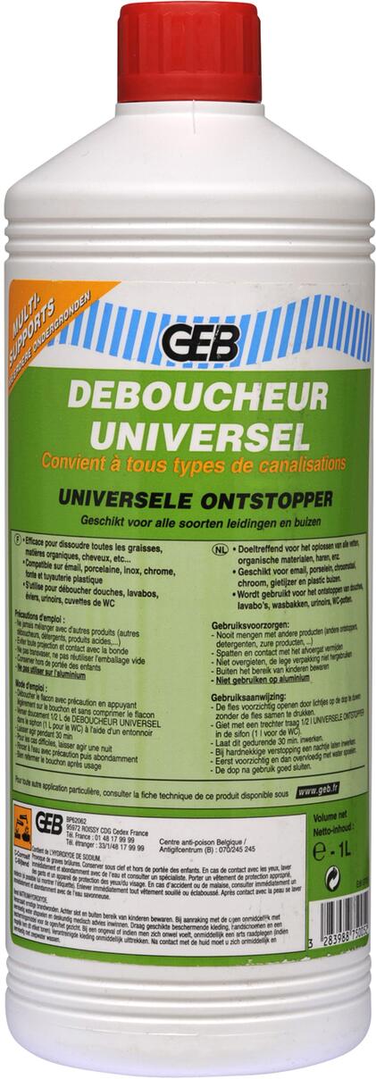 DEBOUCHEUR DE CANALISATIONS SANITAIRES - Universel
