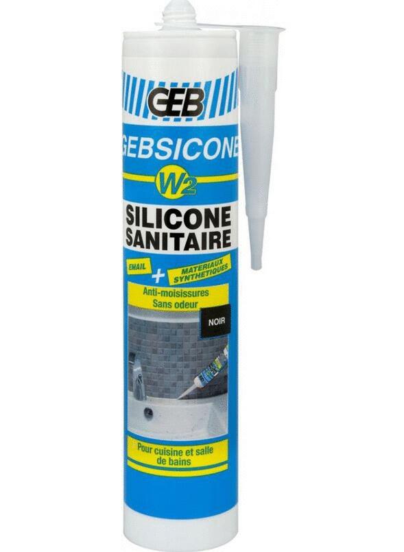 GEBSICONE - W2 - Mastic silicone pour joints sanitaire