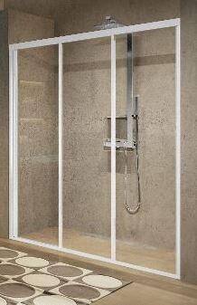 LUNES 2.0 3P - Porte douche, 3 portes coulissantes-ouverture à droite/gauche