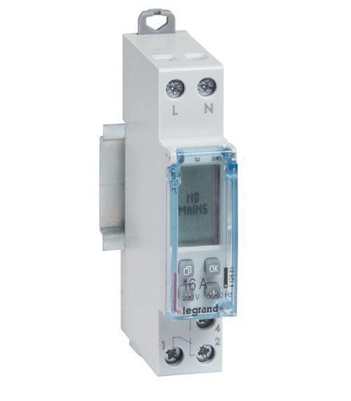 INTERRUPTEUR HORAIRE MODULAIRE PROGRAMMABLE JOURNALIER ET HEBDOMADAIRE STANDARD 230V - 1 sortie 16A