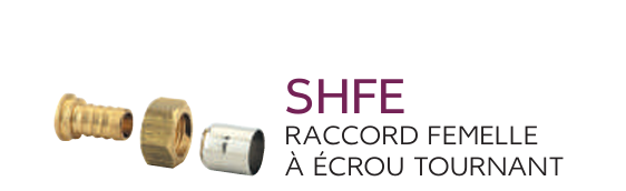 RACCORD F ECROU TOURNANT - A Sertir