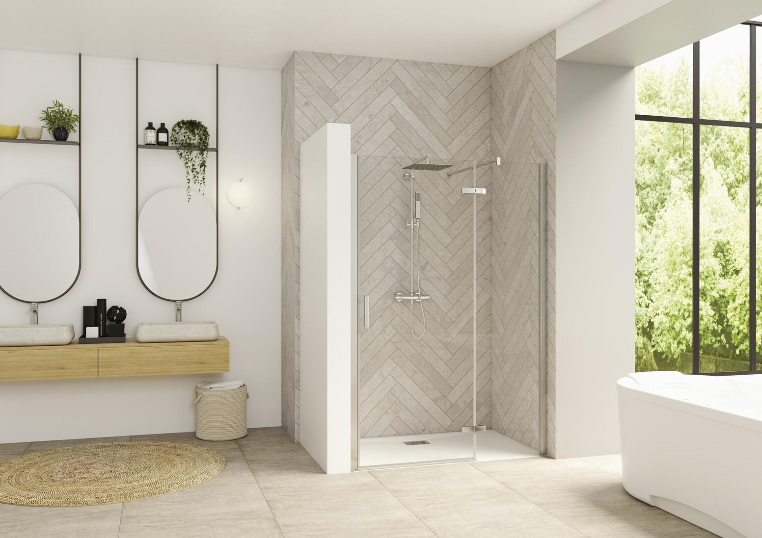 SMART DESIGN P SANS SEUIL - Porte pivotante sans seuil, ouverture extérieure