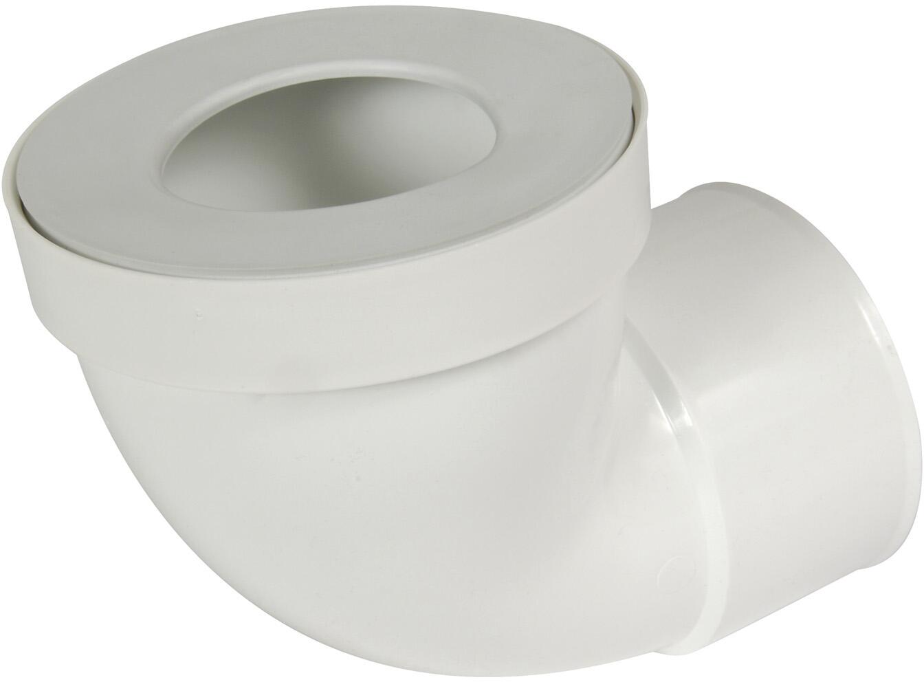 PIPE POUR WC EN PVC - Femelle - Courte coudé