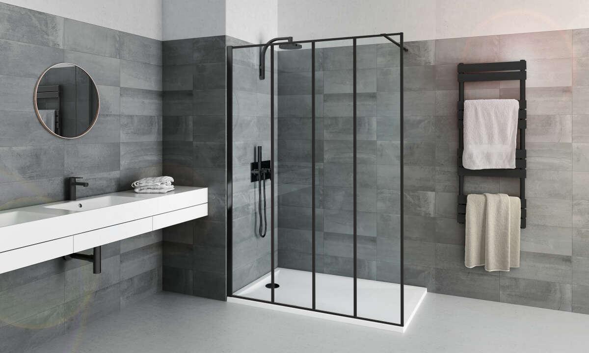 PHILLY LOFT SKY - Paroi walk-in avec fixation murale, design verrière - Hauteur 200 cm
