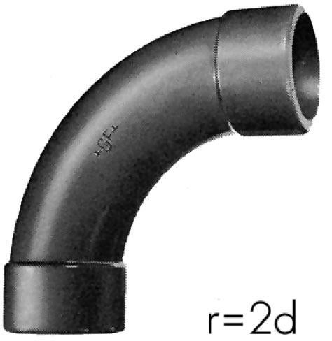 COURBE A COLLER PVC-U METRIQUE - FF - 90°