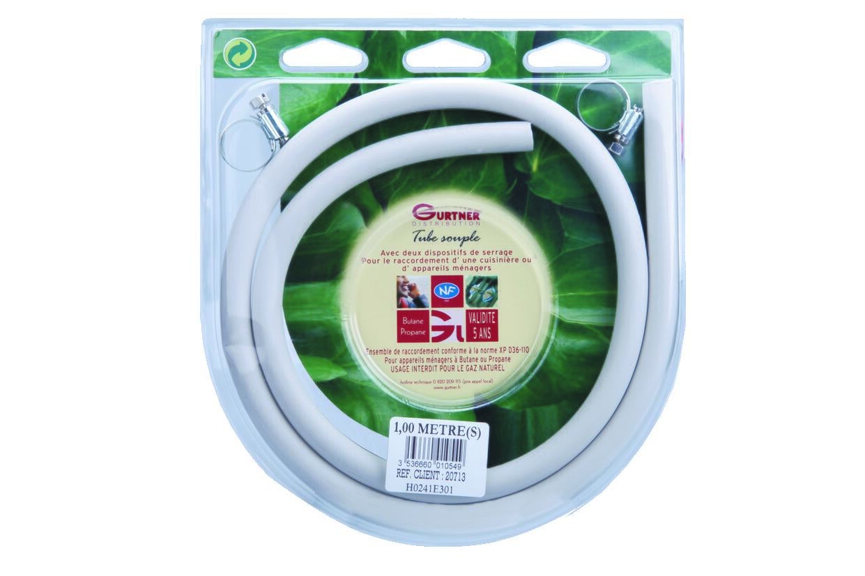 ACCESSOIRES BUTANE - PROPANE - Tube blanc ø 6 / 12 + colliers