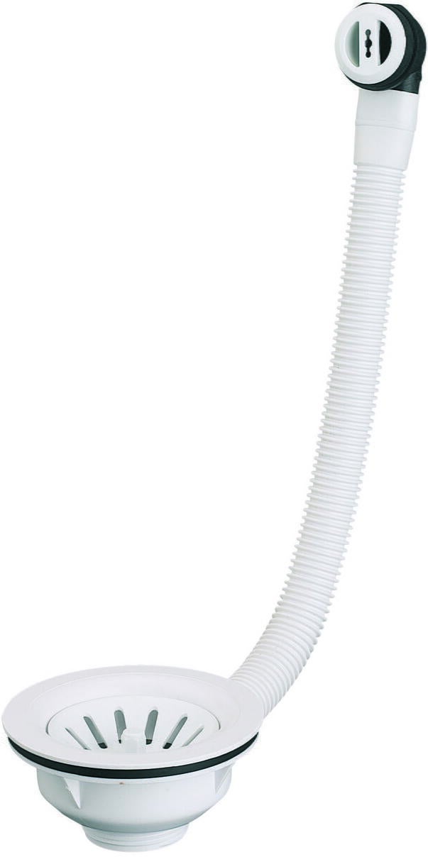 BONDE - A panier - Plastique ø 114,5 mm - Pour évier de synthèse perçage ø 90 mm