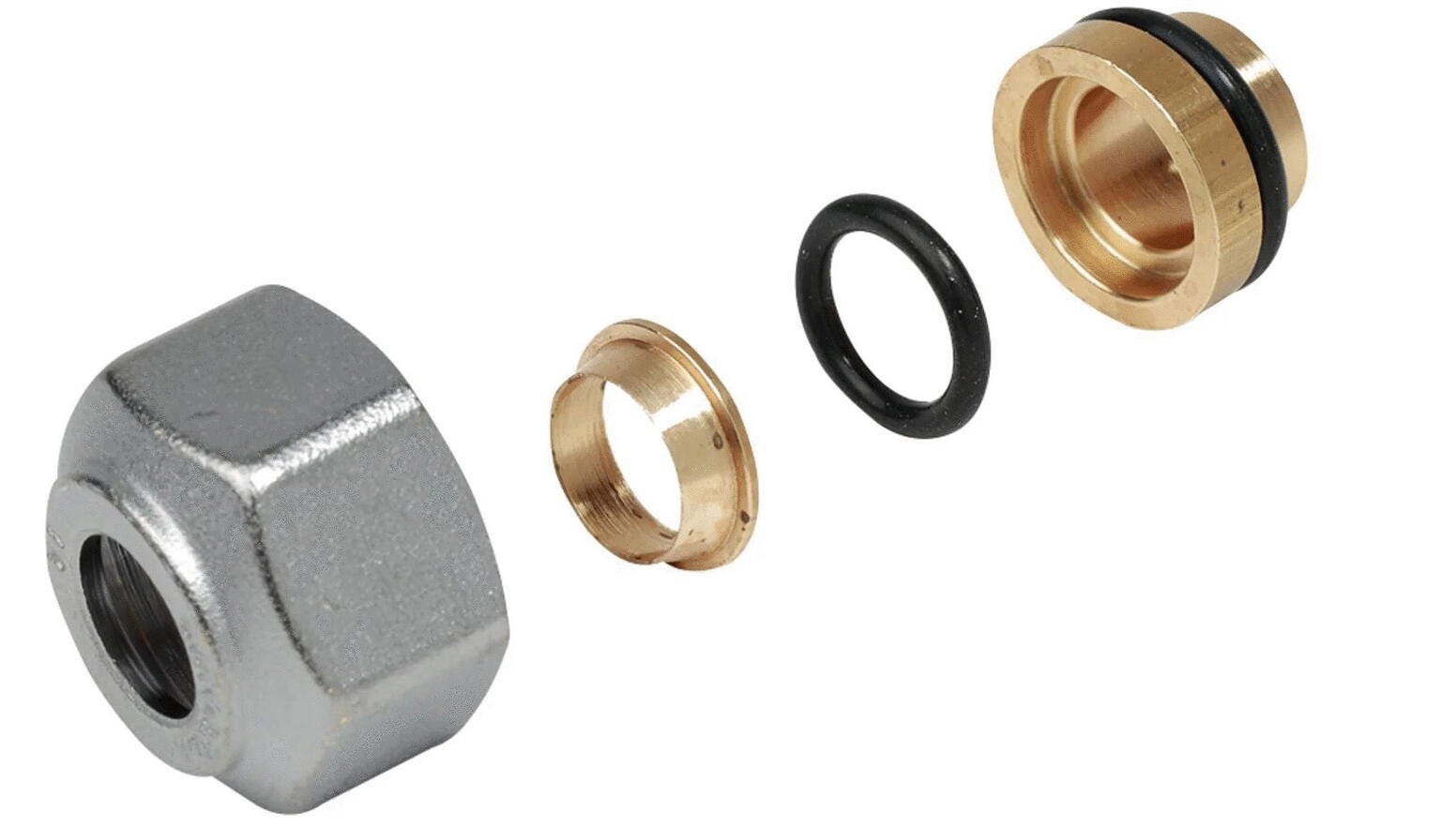 ADAPTATEUR - R178 - Chromé - Pour tube Cuivre