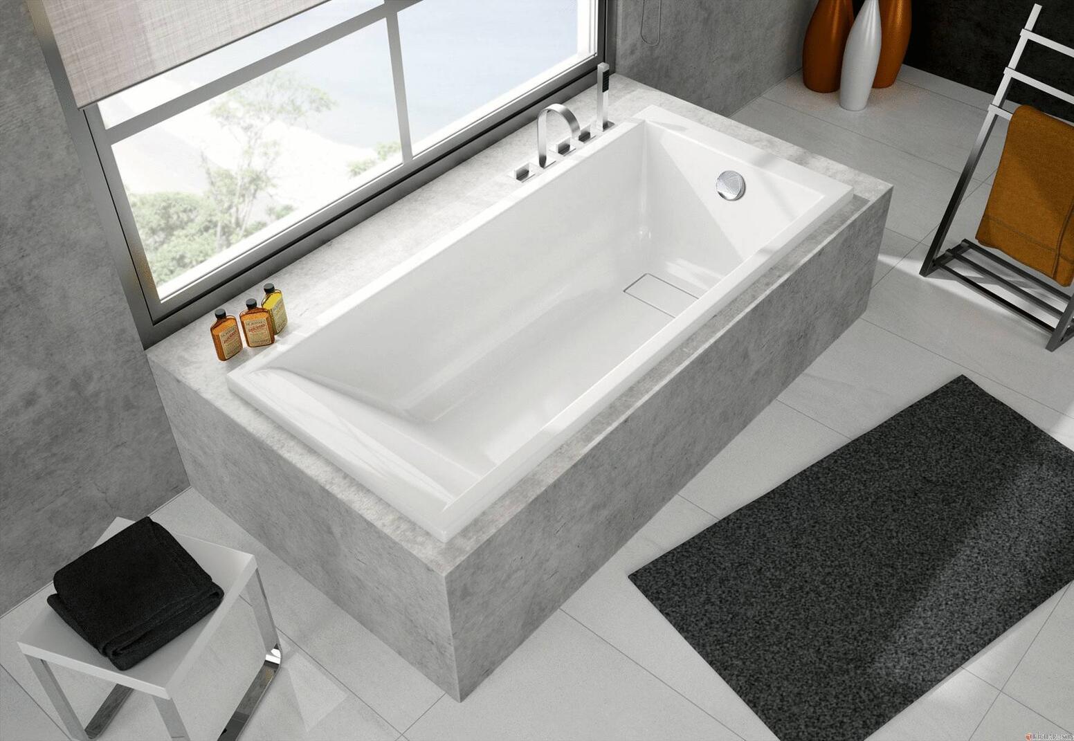 MAESTRO DROITE - Baignoire rectangulaire en Puretex