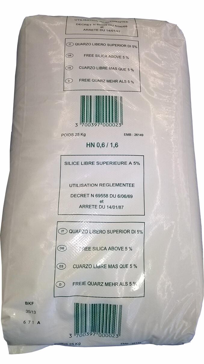 FILTRE A SABLE - Charge filtrante
