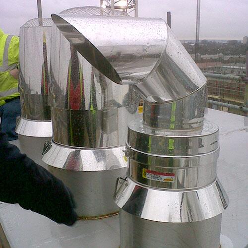 PGI POUR POELE A PELLETS ET FOYER GAZ ETANCHE - Coude