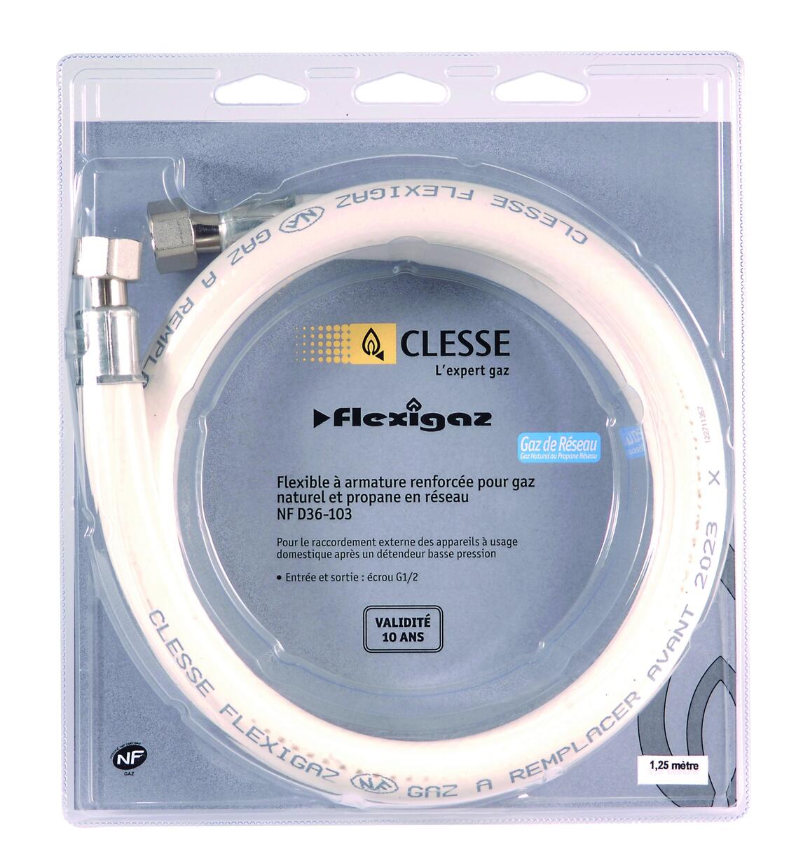 FLEXIBLE GAZ DE RESEAUX - Flexigaz - Tuyau élastomère à raccord mécaniques