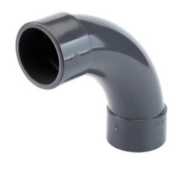 COUDE A COLLER PVC-UH METRIQUE - FF - 90°