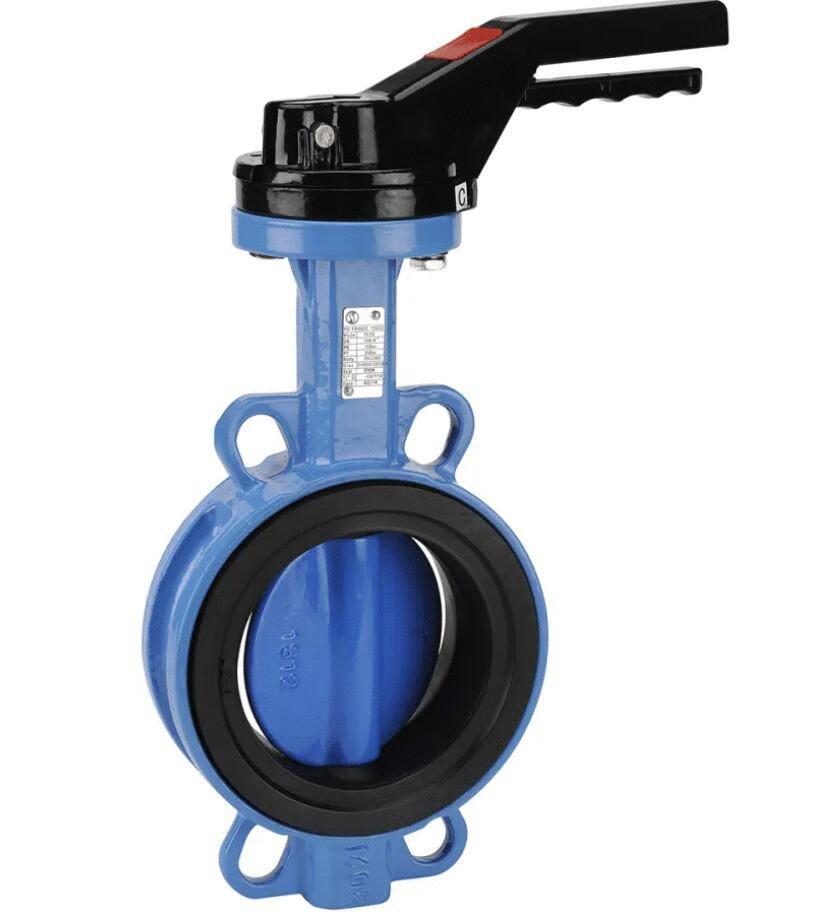 ROBINET A PAPILLON A OREILLES DE CENTRAGE - Col long - Manchette EPDM - Commande levier - Génie climatique