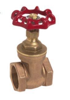 VANNE A SIMPLE OPERCULE - FF cylindrique - Corps bronze - Chapeau, axe et opercule laiton - Tige tournante non montante - Presse-étoupe PTFE