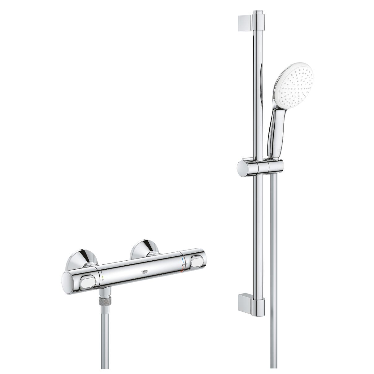GROHTHERM 500 + ENSEMBLE TEMPESTA 2 JETS - Ensemble de douche thermostatique