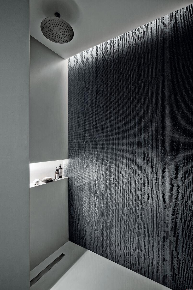 MOIRE BLACK - Carreau mosaïque