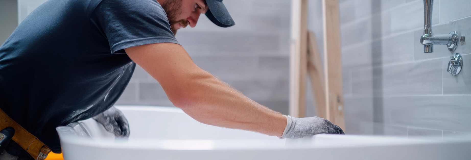 plombier qui débouche une baignoire
