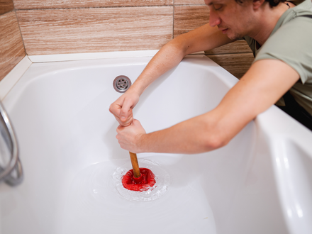 Bonde de baignoire cassée