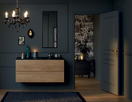 idée salle de bains noire