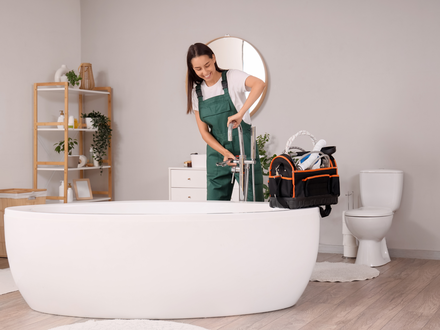 Intervention professionnelle résine baignoire