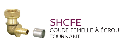 COUDE FEMELLE A ECROU TOURNANT - A Sertir PER