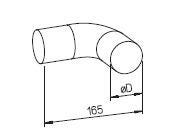 CONDUIT CIRCULAIRE SEMI-RIGIDE - FlexPipe FRS - Coude à petit rayon 90°