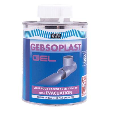 GEBSOPLAST - Colle évacuation en gel pour raccords en PVC rigide