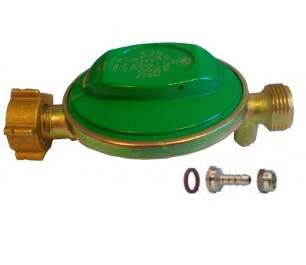 DETENTE GAZ BUTANE EN RECIPIENT - Détendeur simple à sécurité pour bouteille à robinet manuel (18 kW)