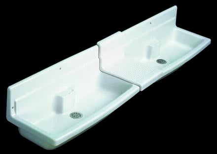 THOIRY - Lavabo sans trop plein et sans plage de robinetterie - couvre joint