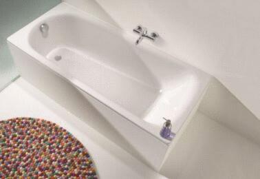 EUROWA - Baignoire en ellipse acier émaillé léger standard