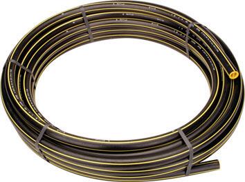 TUBE POLYETHYLENE HAUTE DENSITE BANDE JAUNE - PE80-GAZ4