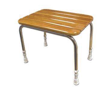 SIEGE ET TABOURET DE DOUCHE - Tabouret à lattes en bois
