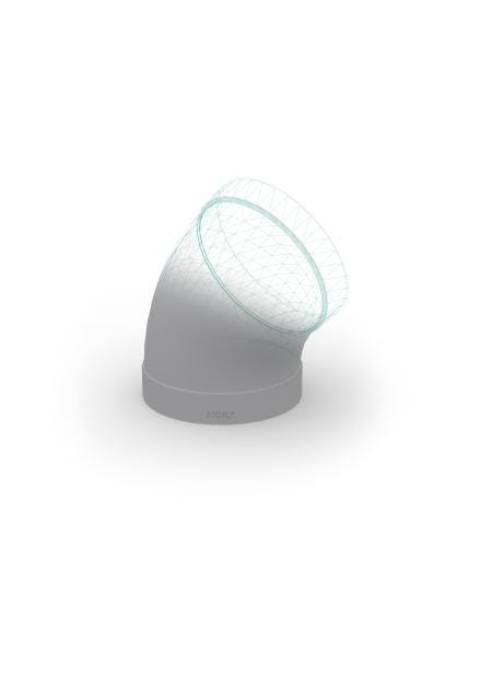 COUDE 45 PP VENTILATION                   200 HOKA  [10015378] 
