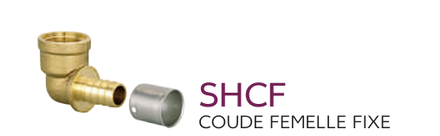 COUDE FEMELLE A ECROU TOURNANT - A Sertir PER