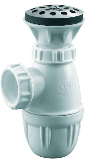 COMBINE BONDE + SIPHON - Siphon urinoir avec grille VALENTIN