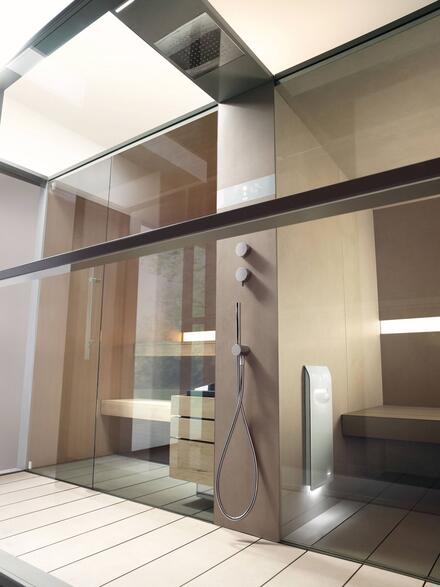 LOGICA TWIN - Cabine Hammam, Sauna et douche - Hauteur : 226 cm - Ep. du verre : 8 mm