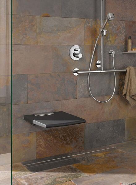 PLAN - Siège de douche rabattable grand confort