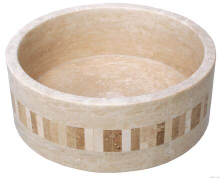 VASQUE TRAVERTIN - Vasque cylindrique à poser