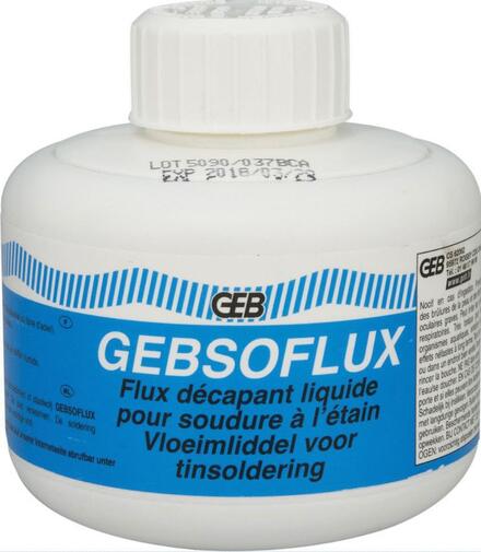 PRODUIT DE BRASAGE/SOUDAGE - GEBSOFLUX - Flux décapant liquide pour soudure à l'étain