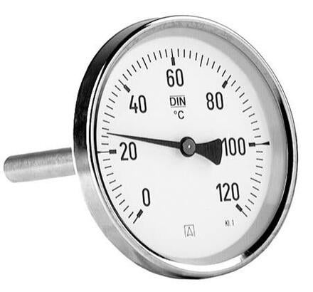 THERMOMETRE A PLONGEUR - Type Acier : boîtier acier galva et plongeur laiton