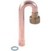 RACCORD POUR GAZ NATUREL ET PROPANE EN RESEAU - Raccord coudé 180° à braser sur tube cuivre pour R.O.A.I