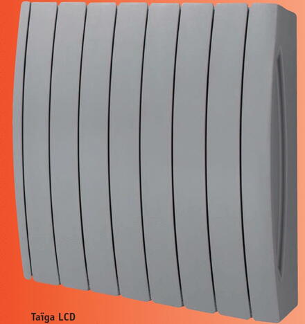 TAIGA - TAK - LCD - Radiateur électrique à fluide hydractif - Tubes plats verticaux avec angles arrondis - Fonte d'aluminium