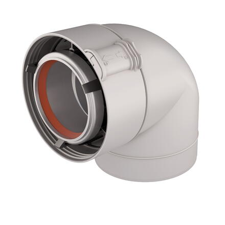 ROLUX GAZ - Coude 87° - Alu/PVC Blanc