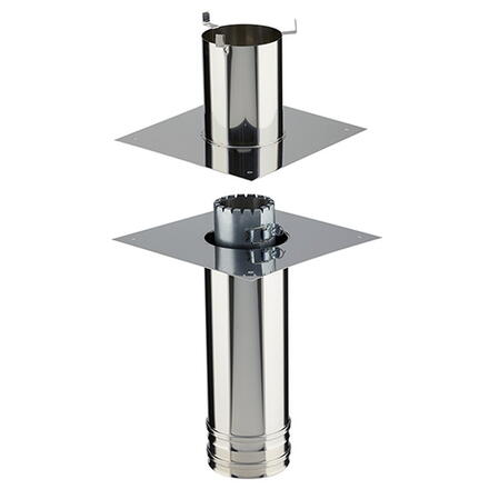 ACCESSOIRES PGI POUR POELE A PELLETS - Kit d'adaptation sortie de toit