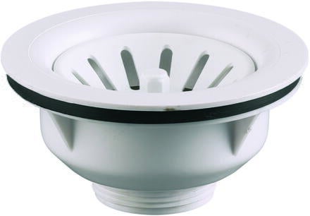 BONDE - A panier - Plastique ø 114,5 mm - Pour évier de synthèse perçage ø 90 mm