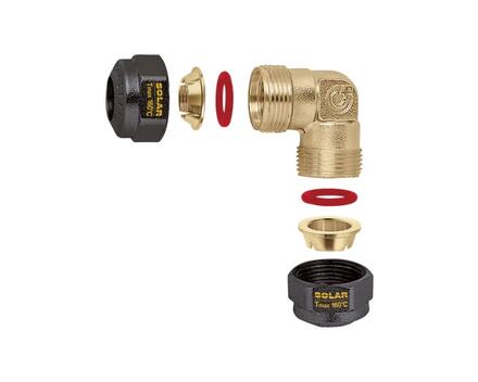 ACCESSOIRES SOLAIRES - Coude avec joints pour installation solaire