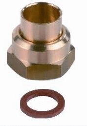 RACCORD POUR GAZ BUTANE ET PROPANE EN RECIPIENT - Raccord 2 pièces à écrou tournant à braser pour tube cuivre avec joint standard