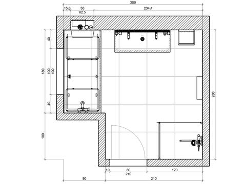 plan de salle de bains famille s'agrandit